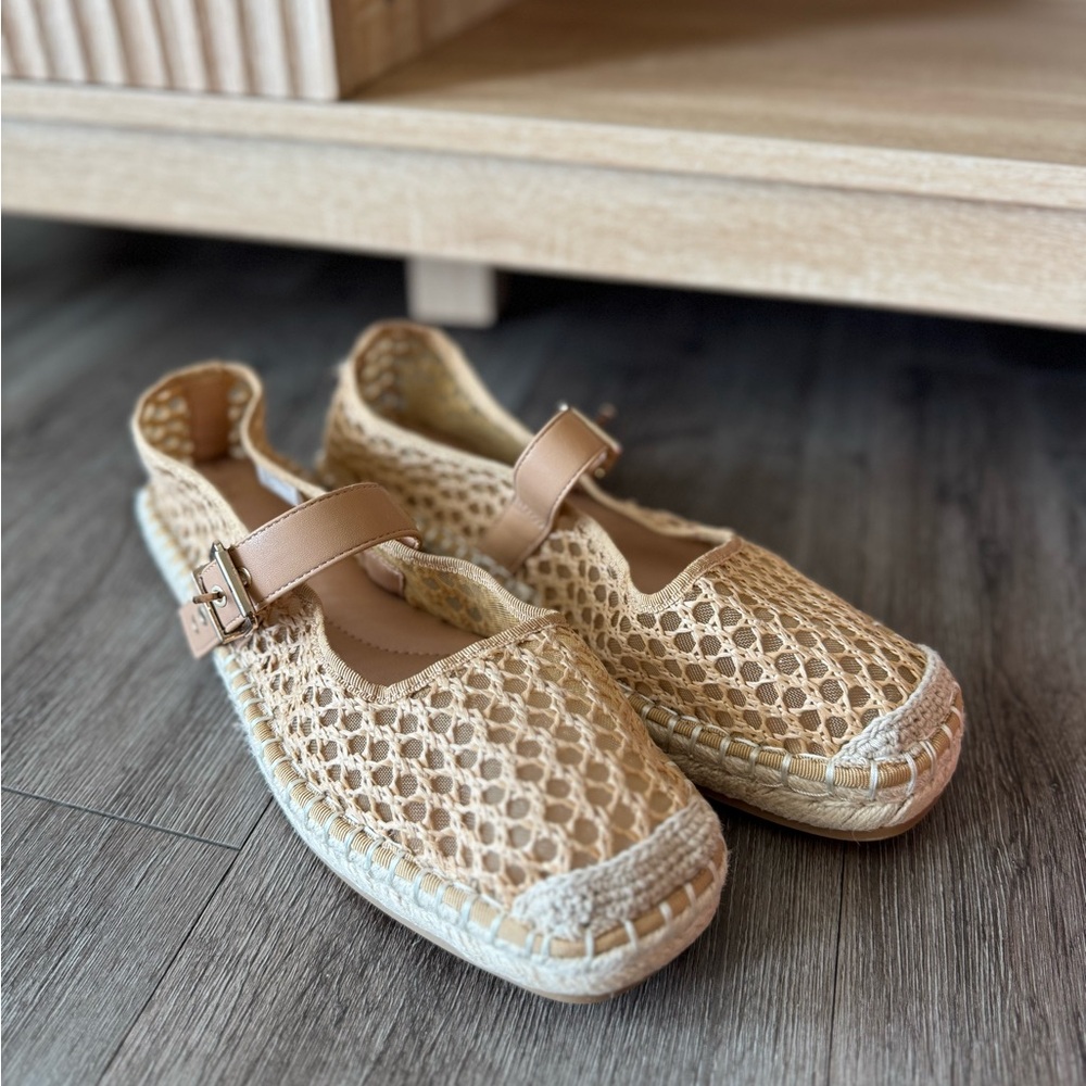 Time and Tru Tan Slippers with Woven Design
